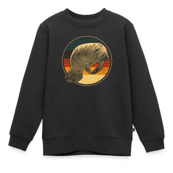 Seekuh - Kinder Premium Organic Sweatshirt - Schwarz - Vorne - AI Model Kid Female (0cm)
