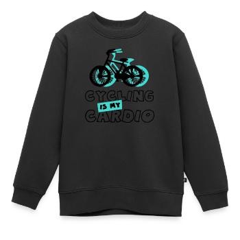Le cyclisme en tant que vélo de cardio-mobilité - Sweat Premium enfant bio - noir - Devant - AI Model Kid Female (0cm)
