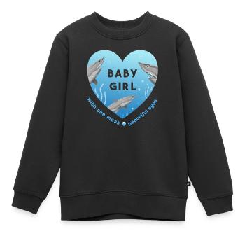 baby girl - Kinder Premium Organic Sweatshirt - Schwarz - Vorne - AI Model Kid Female (0cm)