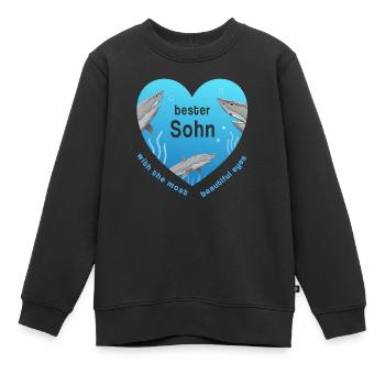 meilleur fils - Sweat Premium enfant bio - noir - Devant - AI Model Kid Female (0cm)