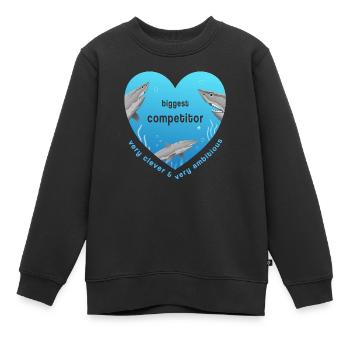 plus grand concurrent - Sweat Premium enfant bio - noir - Devant - AI Model Kid Female (0cm)
