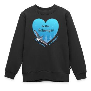 meilleur beau-frère - Sweat Premium enfant bio - noir - Devant - AI Model Kid Female (0cm)