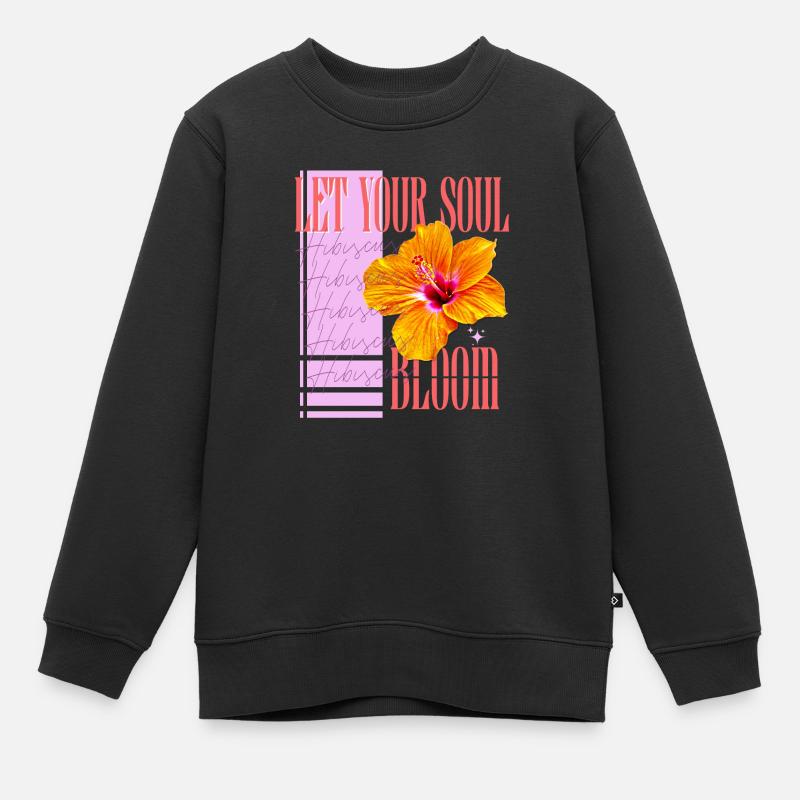 Fleur d’hibiscus Fleur d’hibiscus - Sweat Premium enfant bio - noir