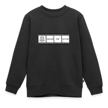 sloth chillen freitag pour le futur film de top paresseux - Sweat Premium enfant bio - noir - Devant - AI Model Kid Female (0cm)