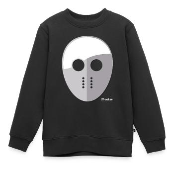 Masque Jason TS-oak - Sweat Premium enfant bio - noir - Devant - AI Model Kid Female (0cm)