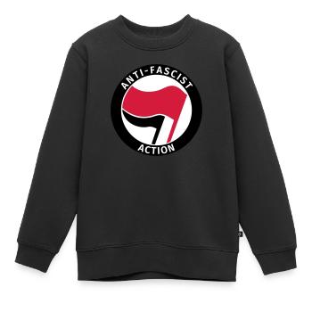 Anti-Fascist Action - Kinder Premium Organic Sweatshirt - Schwarz - Vorne - AI Model Kid Female (0cm)
