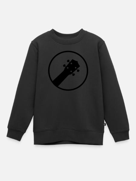 Ukulele w okręgu - Bluza Premium dziecięca bio - czarny