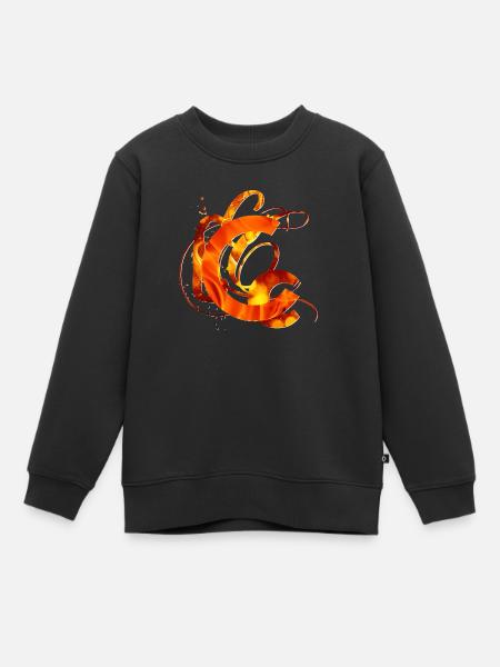 Signe du feu C - Sweat Premium enfant bio - noir