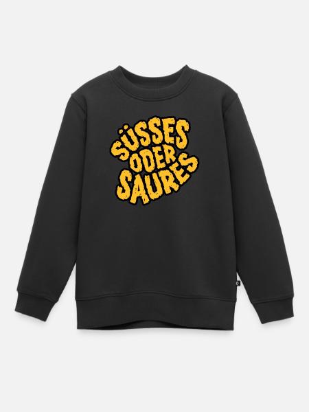 Halloween Shirt Süßes oder Saures - Kinder Premium Organic Sweatshirt - Schwarz
