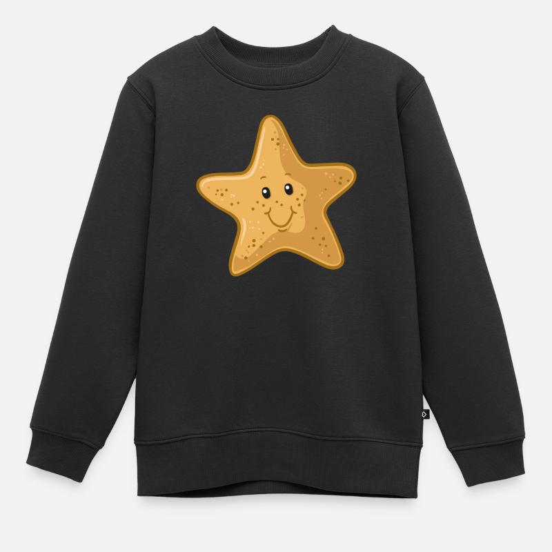 étoile de mer - Sweat Premium enfant bio - noir