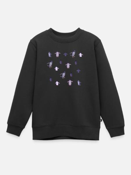 Pingouins - Sweat Premium enfant bio - noir