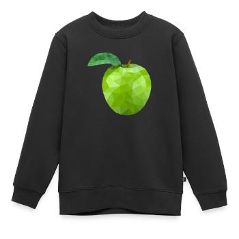 Apfel - Kinder Premium Organic Sweatshirt - Schwarz - Vorne - AI Model Kid Female (0cm)