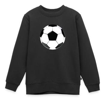 shiny detail football soccer ball - Kids Premium Organic Sweatshirt - black - Front - AI Model Kid Female (0cm)