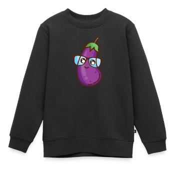 Guini Aubergini - Sweat Premium enfant bio - noir - Devant - AI Model Kid Female (0cm)