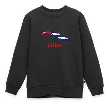 Kuba - Kinder Premium Organic Sweatshirt - Schwarz - Vorne - AI Model Kid Female (0cm)