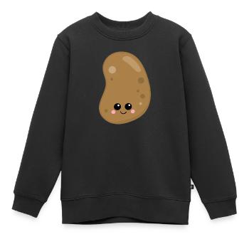 pomme de terre - Sweat Premium enfant bio - noir - Devant - AI Model Kid Female (0cm)