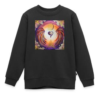 Herzengel des Selbstbewußtseins - Kinder Premium Organic Sweatshirt - Schwarz - Vorne - AI Model Kid Female (0cm)