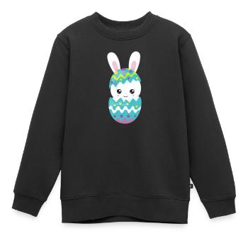Frohe Ostern - Kinder Premium Organic Sweatshirt - Schwarz - Vorne - AI Model Kid Female (0cm)