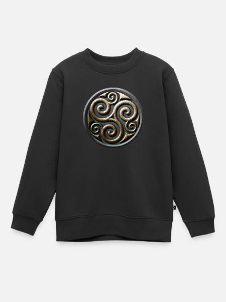 Trisquel celtique - Sweat Premium enfant bio - noir