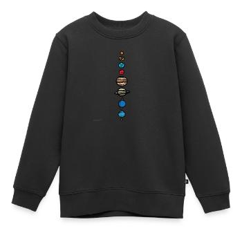 planètes - Sweat Premium enfant bio - noir - Devant - AI Model Kid Female (0cm)