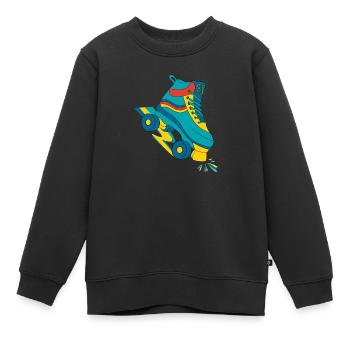80er Jahre, Walzen, 80er Jahre, Retro, Vintage - Kinder Premium Organic Sweatshirt - Schwarz - Vorne - AI Model Kid Female (0cm)