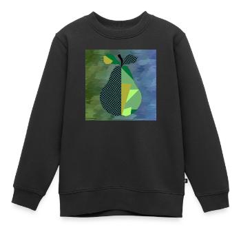Poire - Sweat Premium enfant bio - noir - Devant - AI Model Kid Female (0cm)
