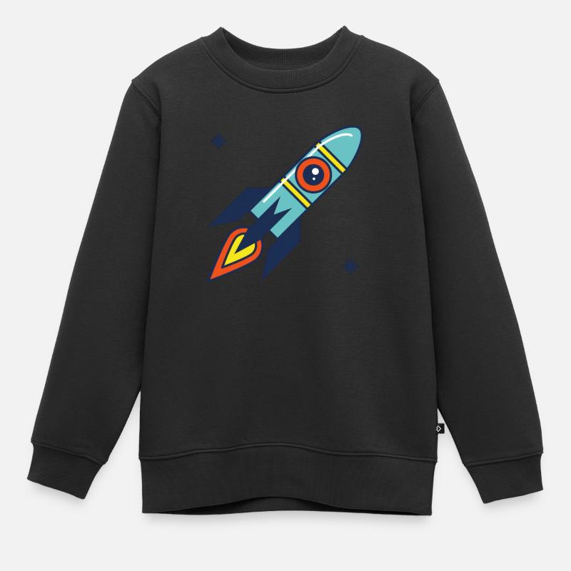 fusee - Sweat Premium enfant bio - noir