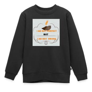 Pas parfait - Sweat Premium enfant bio - noir - Devant - AI Model Kid Female (0cm)