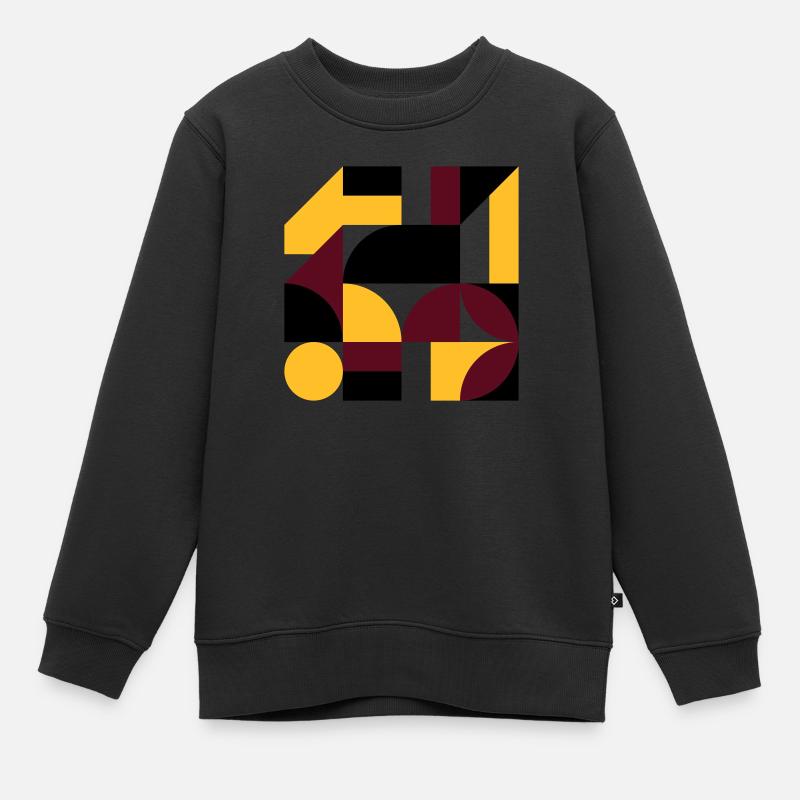 Colorful abstract geometric bauhaus background - Sweat Premium enfant bio - noir