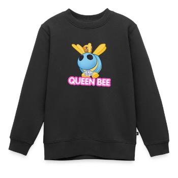 Bienenkönigin-Karikatur - Kinder Premium Organic Sweatshirt - Schwarz - Vorne - AI Model Kid Female (0cm)