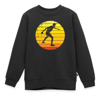 Tischtennis Tischtennisspieler Tischtennisschläger - Kinder Premium Organic Sweatshirt - Schwarz - Vorne - AI Model Kid Female (0cm)