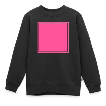 Quadrat Selbstgestaltung - Kinder Premium Organic Sweatshirt - Schwarz - Vorne - AI Model Kid Female (0cm)