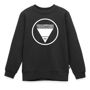 verschwörung theorie illuminati aluhut leugner - Kinder Premium Organic Sweatshirt - Schwarz - Vorne - AI Model Kid Female (0cm)