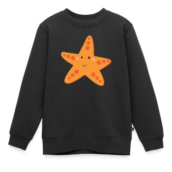 Seestern - Kinder Premium Organic Sweatshirt - Schwarz - Vorne - AI Model Kid Female (0cm)