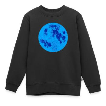 Lune bleue - Sweat Premium enfant bio - noir - Devant - AI Model Kid Female (0cm)