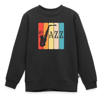 Jazz - Kinder Premium Organic Sweatshirt - Schwarz - Vorne - AI Model Kid Female (0cm)