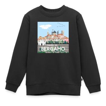 Oberes Bergamo - Kinder Premium Organic Sweatshirt - Schwarz - Vorne - AI Model Kid Female (0cm)
