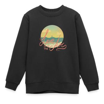 Liebe ist in der Luft - Kinder Premium Organic Sweatshirt - Schwarz - Vorne - AI Model Kid Female (0cm)