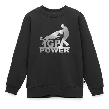 IPG Chrom - Kinder Premium Organic Sweatshirt - Schwarz - Vorne - AI Model Kid Female (0cm)