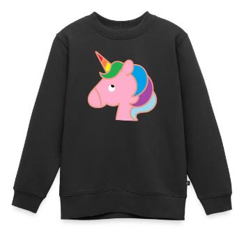 Pony - Kinder Premium Organic Sweatshirt - Schwarz - Vorne - AI Model Kid Female (0cm)