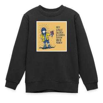 Plattdeutsch Zum Geburtstag viel Glück - op Platt - Kinder Premium Organic Sweatshirt - Schwarz - Vorne - AI Model Kid Female (0cm)