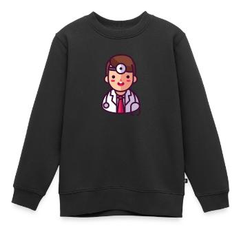 Doktor Arzt - Kinder Premium Organic Sweatshirt - Schwarz - Vorne - AI Model Kid Female (0cm)