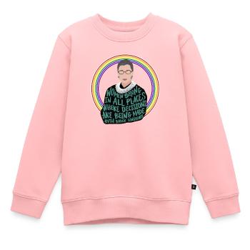Politique Démocrates des États-Unis - Sweat Premium enfant bio - rose - Devant - AI Model Kid Female (0cm)