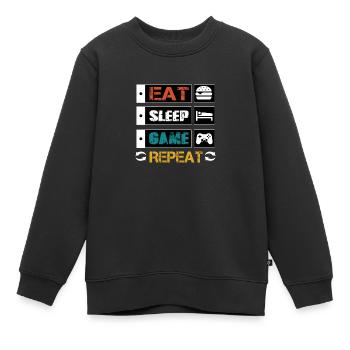 Gamer - Sweat Premium enfant bio - noir - Devant - AI Model Kid Female (0cm)