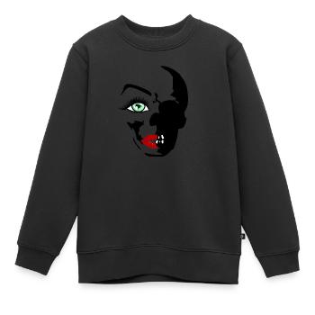 beauté yeux morts - Sweat Premium enfant bio - noir - Devant - AI Model Kid Female (0cm)