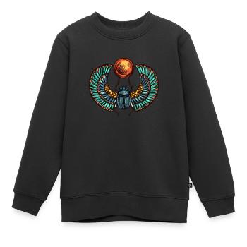 Scarabée sacrée - Egypte antique - Sweat Premium enfant bio - noir - Devant - AI Model Kid Female (0cm)
