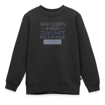Wir geben ihrer Zukunft ein Zuhause - JVA Knast - Kinder Premium Organic Sweatshirt - Schwarz - Vorne - AI Model Kid Female (0cm)