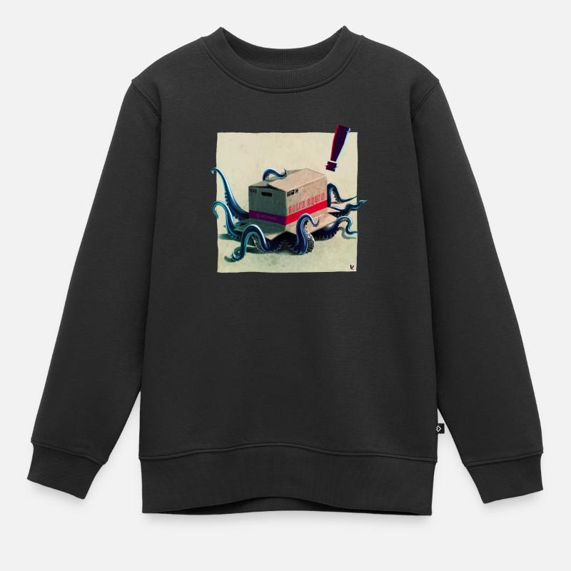 Metal Squid Solid - Kids Premium Organic Sweatshirt - black
