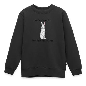 Mein Name ist Hase - Kinder Premium Organic Sweatshirt - Schwarz - Vorne - AI Model Kid Female (0cm)