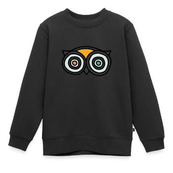 Owls eyes - Sweat Premium enfant bio - noir - Devant - AI Model Kid Female (0cm)